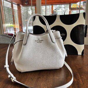 NEW Kate Spade Dumpling Small Leather Satchel Crossbody Purse - Meringue